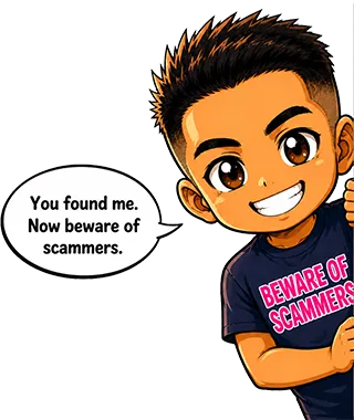 Pete the Learn Cardano mascot — beware of scammers